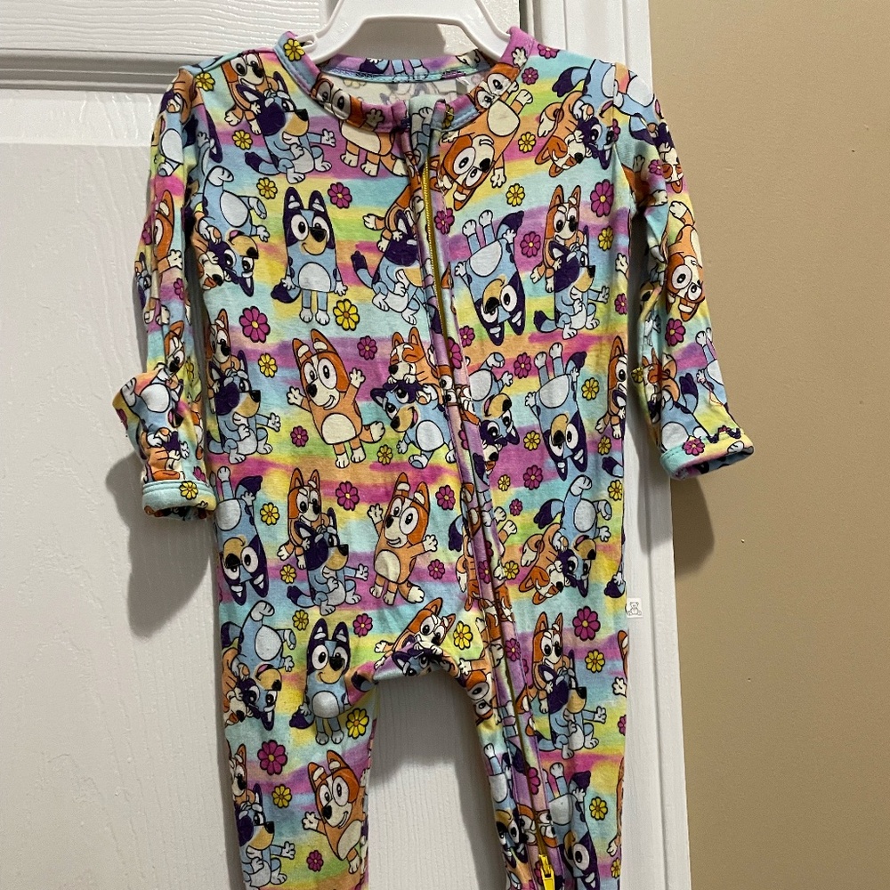 Newborn. Bluey Little Snuggles Bamboo Pajamas